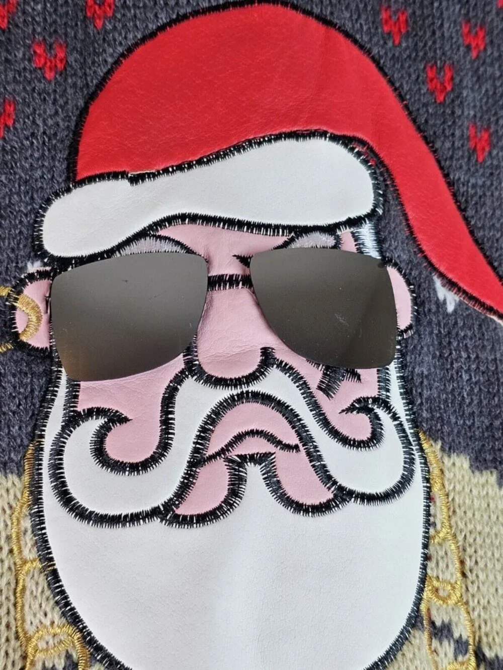 You Look Ugly Today Ugly Christmas Sweater Size Medium Bad Santa Sunglasses Top
